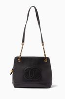 CC Small Chain Tote Bag in Caviar Leather - thumbnail