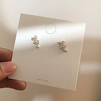 south korea's dongdaemun earrings of the same style super fairy super flash zirconium diamond star earrings temperament wild design earrings Lightinthebox - thumbnail