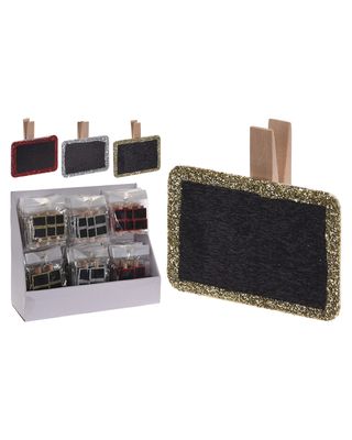 Homesmiths Christmas Clips With Blackboard Assorted 1 Pack