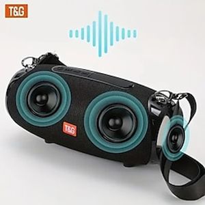 TG534 Outdoor Portable Wireless Stereo Speaker With Dual Speakers Waterproof Design TWS Stereo Subwoofer Rod Hands-Free Call/FM/TF Card/U Disk Connect Mobile Phone/Tablet/TV Music Speaker Plug-in miniinthebox