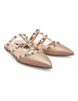 Metallic Rockstud Slide Sandals - Skin - thumbnail