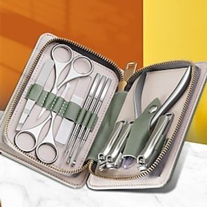 11Pcs Nail Clipper Set Leather Set Nail Scissors Nail Clippers Anti-Splash Manicure Full Set Gift Lightinthebox