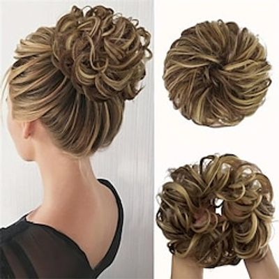 Messy Bun Scrunchies For Women Girls Curly Wavy Hair Extensions Synthetic Fiber Tousled Updo Hair Pieces For Daily Use Lightinthebox