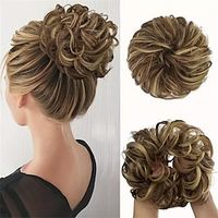 Messy Bun Scrunchies For Women Girls Curly Wavy Hair Extensions Synthetic Fiber Tousled Updo Hair Pieces For Daily Use Lightinthebox - thumbnail