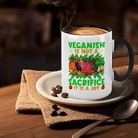 1pc 11 Oz330ml Fun Coffee Mug. Vegan Tea Mugwater Mug. Suitable For Officehome Lifeparty Giftswedding Giftsholiday Gifts Perfect Birthday Gifts Hand Wash Only Reusable Ceramic Coffee Mug V Lightinthebox