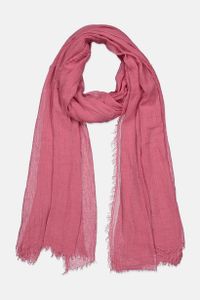 Womens Raw Hem Textured Scarf 200 L x 100 H cm  Fuchsia