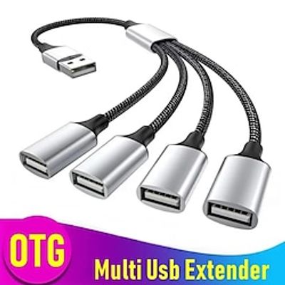 USB Type C Hub Extensions 4 Port USB Cable Splitter OTG High Speed Transfer Adapter Portable Converter For PC Laptop Macbook Pro miniinthebox