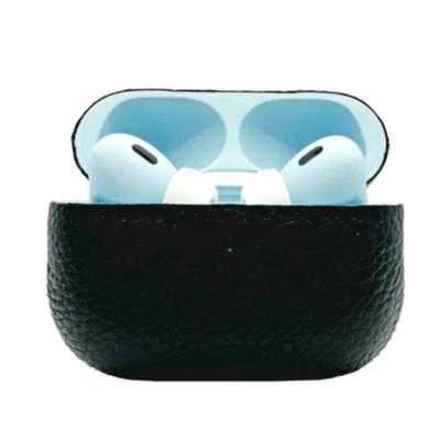 Customized Apple AirPods Pro 3 Leather Calf Black with Blue