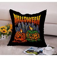 Halloween Double Side Cushion Cover 1PC Soft Decorative Square Throw Pillow Cover Cushion Case Pillowcase for Bedroom Livingroom Superior Quality Machine Washable Indoor Cushion for Sofa Couch Bed Chair miniinthebox - thumbnail
