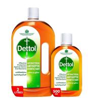 Dettol Anti-Bacterial Antiseptic Disinfectant 2L With 500Ml