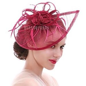 Women's Hat Bucket Hat Party Hat Black Purple Gold Wedding Party Special Occasion Mesh Flower Feathers Portable Breathability Wedding miniinthebox