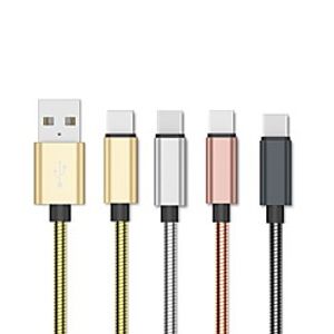 USB C Cable Quick Charge Data Transmission Phone Charger 2.0m(6.5Ft) Stainless steel For Xiaomi MI Samsung Xiaomi Phone Accessory miniinthebox