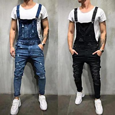 Men's Sporty Casual  Sporty Streetwear Quick Dry Breathable Soft Daily Sports Pants Jeans Trousers Rompers Pants Solid Color Full Length Drawstring Elastic Waist Black Blue Lightinthebox