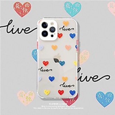 Heart Patterned Case For Apple iPhone 12 11 SE2020 Shockproof Protective Case TPU Cover for iPhone 12 Pro Max XR XS Max iPhone 8 7 Lightinthebox