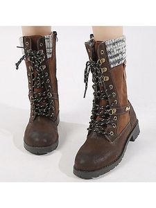 Plain Round Toe Boots