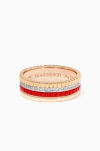 Quatre Red Edition Small Ring in 18kt Gold