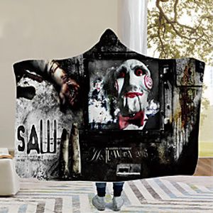 Saw leisure home lazy blanket sofa warm and thick double plush with hat cloak hooded blanket Lightinthebox
