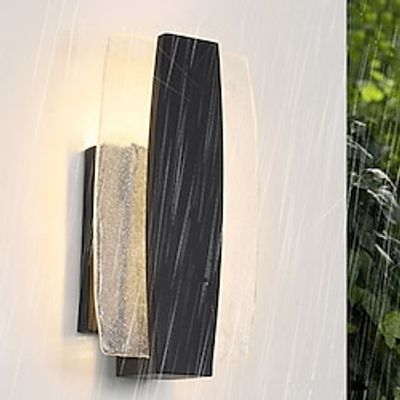 Creative Ice Cube Outdoor LED Waterproof Wall Light 8W Black Aluminium Outdoor Wall Bracket Light Handmade Bubble Glass Shade miniinthebox Creative Ice Cube Outdoor LED Waterproof Wall Light 8W Black Aluminium Outdoor Wall Bracket Light Handmade Bubble Glass Shade miniinthebox