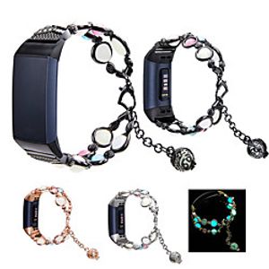 For Fitbit Charge 3 4 Smart Bracelet Strap Luminous Beads Stainless Steel Watch Band Loop For Fitbit Charge 3 4 Wristband miniinthebox