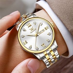 New Olevs Brand Men'S Watches Luminous Calendar Week Display Chronograph Multifunction Quartz Watch Waterproof Sports Men'S Watches miniinthebox