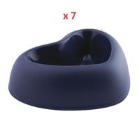 Georplast That's Amore Plastic Pet Bowl Medium - Navyblue (Pack of 7)
