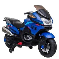 Megastar Ride On Dominator H2 12 V Electric Motorbike For Kids With Hand Acceleration - Blue (UAE Delivery Only)
