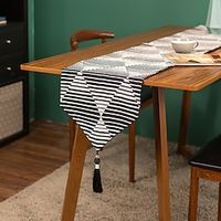 Table Runner Cotton Linen Blend Dining Table Decoration, Farmhouse Tablerunner Table Flag Decor For Dining Weddig Party Holiday miniinthebox - thumbnail