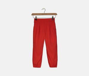 Toddlers Girls Plain Pants  Red