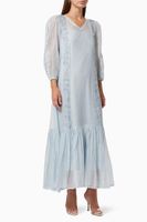 Limca Midaxi Dress in Cotton Silk Blend - thumbnail