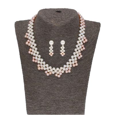 Sri Jagdamba Pearls Dakshita 1 Line Pearl Set - JPSEP-20-280