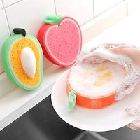 Fresh Cute Fruit Thickened Sponge Scouring Pad Rag Decontamination Dish Cloth Dish Towel Sponge Wipe Kitchen Cleaning Items Lightinthebox - thumbnail