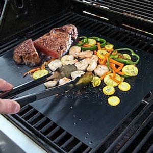 4Pcs Non-stick BBQ Grill Mat 4033cm Baking Mat Teflon Cooking Grilling Sheet Heat Resistance Easily Cleaned Kitchen for Party miniinthebox