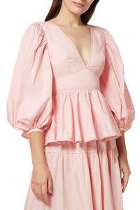 Luna Cotton Peplum Top