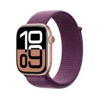 Pre-Order Apple Watch Series 10 GPS + Cellular 46mm Rose Gold Aluminium Case with Plum Sport Loop