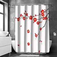 Valentine's Day Bathroom Deco Shower Curtain with Hooks Bathroom Decor Waterproof Fabric Shower Curtain Set with12 Pack Plastic Hooks miniinthebox