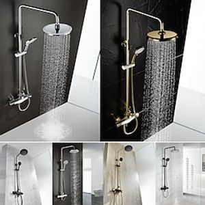 Shower System Set - Handshower Included Multi Spray Shower Contemporary Electroplated Mount Outside Ceramic Valve Bath Shower Mixer Taps Lightinthebox