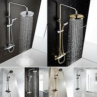 Shower System Set - Handshower Included Multi Spray Shower Contemporary Electroplated Mount Outside Ceramic Valve Bath Shower Mixer Taps Lightinthebox - thumbnail