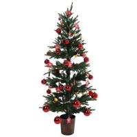 Alina Christmas Tree With Pot Stand, Green & White - 120 cms