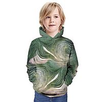 Kids Boys' Hoodie  Sweatshirt Long Sleeve 3D Print Graphic Print Green Children Tops Summer Active Daily Wear Regular Fit 3-13 Years Lightinthebox - thumbnail