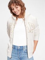 Sherpa-Lined Gap Logo Zip Hoodie - thumbnail