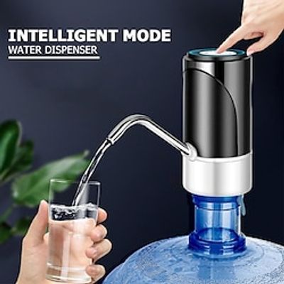Electric Potable Water Dispenser, Electric Drinking Water Pump Automatic Portable Water Bottle Dispenser with USB Charger for 4.5-19 Liters Lightinthebox