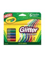 Crayola Glitter Markers Pack of 6 Crayola Glitter Markers Pack of 6