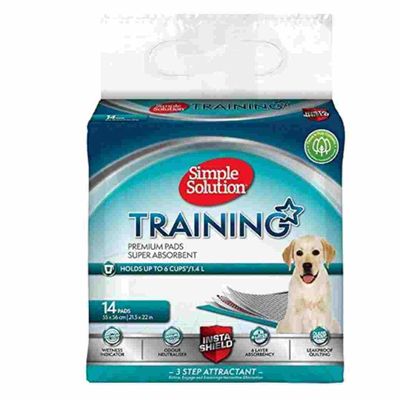 Simple Solution Premium Dog And Puppy Training Pads, Pack Of 14