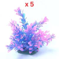 Aquarium Plastic Plant - M403-W7XH13 Cm Pack Of 5