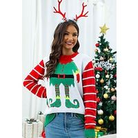 Christmas Santa Claus Ugly Christmas Sweater / Sweatshirt Sweatshirt Pullover Anime Funny Top For Women's Adults' 3D Print 100% Polyester Party Casual Daily miniinthebox - thumbnail