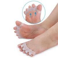1 Pair Silicone Toe Gel Correction Relief Pain Separator Finger Pedicure Feet Care Guard Bunion