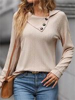 Women's V-neck Irregular Lapel Casual Blouses