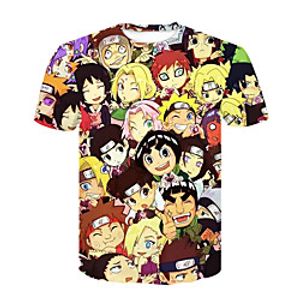 Inspired by Naruto Uchiha Sasuke Anime Cartoon 100% Polyester 3D 3D Harajuku Graphic T-shirt For Women's  Men's Lightinthebox