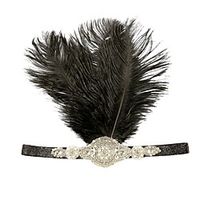 1920s Retro Feather Fascinators with Feather / Crystals 1 Piece Special Occasion / Party / Evening Headpiece miniinthebox 1920s Retro Feather Fascinators with Feather / Crystals 1 Piece Special Occasion / Party / Evening Headpiece miniinthebox