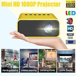 YT500 Mini Projector 1080P Home Theater Cinema USB Mini Portable HD LED Projector Support Mobile Phone projection Mirroring Function Lightinthebox